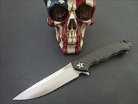 ZT / Zero Tolerance Knives 0452CF with Skull Custom Deep Carry Titanium Pocket Clip Img-1