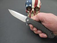 ZT / Zero Tolerance Knives 0452CF with Skull Custom Deep Carry Titanium Pocket Clip Img-3