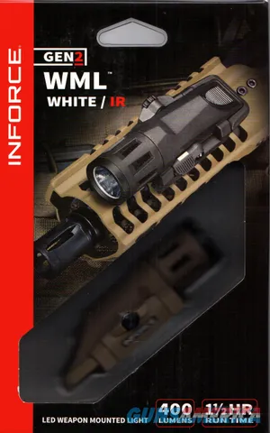 Inforce W-06-2 WML WhiteIR Gen2 Rifle White LED 400 Lumens100mW Flat Dark Earth Polymer