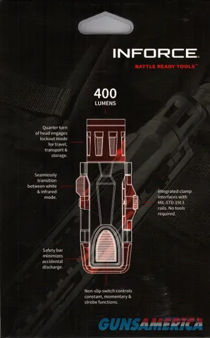Inforce W-06-2 WML WhiteIR Gen2 Rifle White LED 400 Lumens100mW Flat Dark Earth Polymer