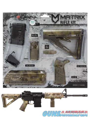 Matrix MAGMIL62KM Magpul Gen 2 AR-15 Carbine Accessory Kit w/10 Round Mag, Ambidextrous - Kryptek Mandrake - Fits 1.15" Mil-Spec Buffer Tube