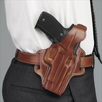 Galco FL212 Fletch High Ride Belt 1911 with 5" Barrel, Steerhide Brown - Right Draw