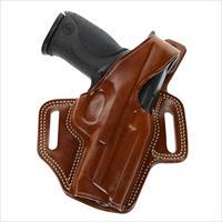 Galco FL212 Fletch High Ride Belt 1911 with 5" Barrel, Steerhide Brown - Right Draw