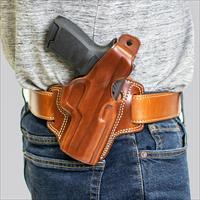 Galco FL212 Fletch High Ride Belt 1911 with 5" Barrel, Steerhide Brown - Right Draw