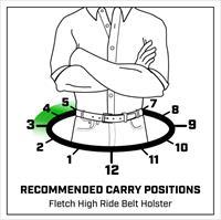 Galco FL212 Fletch High Ride Belt 1911 with 5" Barrel, Steerhide Brown - Right Draw