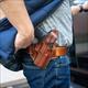 Galco FL212 Fletch High Ride Belt 1911 with 5" Barrel, Steerhide Brown - Right Draw