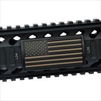 R Grip PVC Custom Picatinny Rail Cover – Tan U.S. Flag, Stars Left, Black Retainer