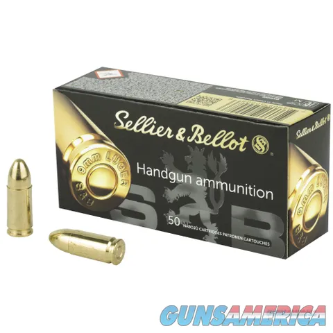 Sellier & Bellot SB9A Handgun 9mm Luger 115 gr Full Metal Jacket (FMJ) 50 Round Box