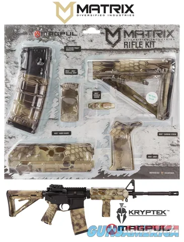 Matrix MAGMIL41HL Magpul Gen 2 AR-15 Carbine Accessory Kit, Ambidextrous - Kryptek Highlander - Fits 1.15" Mil-Spec Buffer Tube
