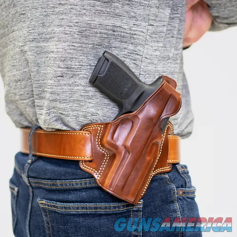 Galco FL266RB Fletch High Ride Belt Holster, Steerhide Black - fits most 1911s with 4 Barrel, Right Draw Img-6