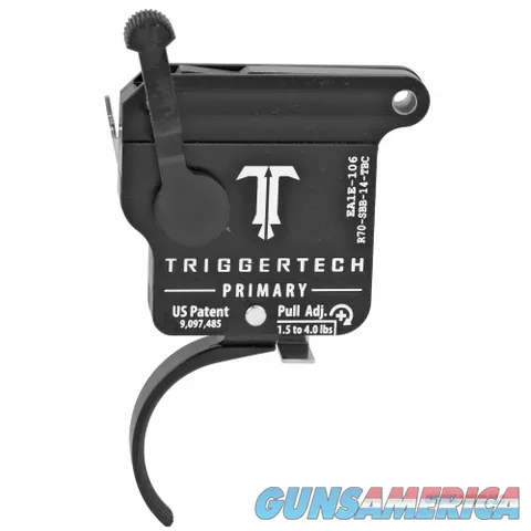 TriggerTech R70SBB14TBC Primary Remington 700 Black Single-Stage Traditional Curved 1.50-4.00 lbs
