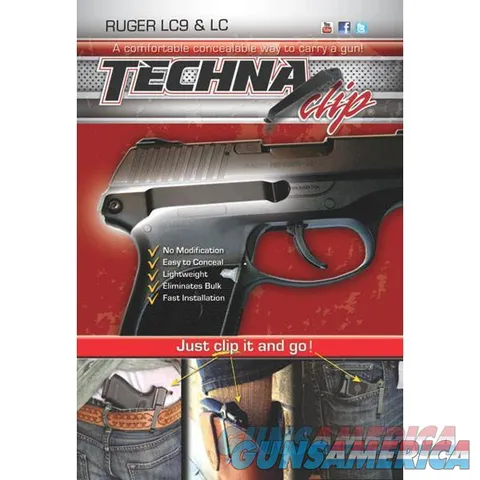 Techna Clip Gun Belt Clip – Ruger LC9 or LC380 (Right Side)