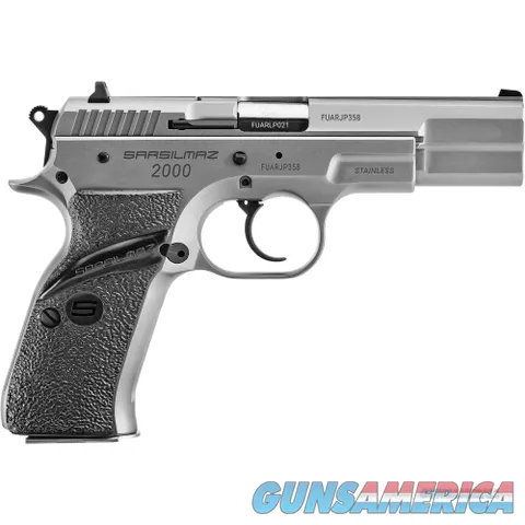 SAR USA 2000ST 2000 9mm Luger 4.50" 17+1 (2) Stainless Steel Black Polymer Grip