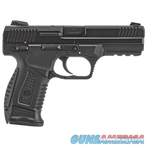 SAR USA, ST9, Semi-automatic, Striker Fired, 9MM, 4.5" Barrel, Slotted, Ported, Black, 17Rd, 2 Mags