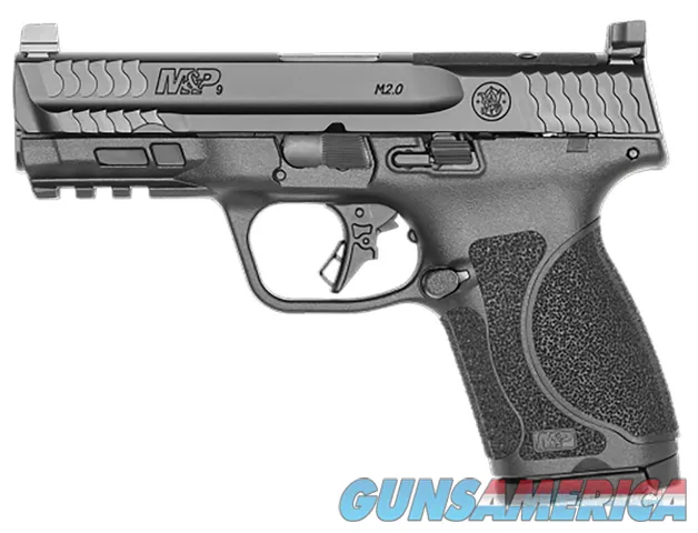 Smith & Wesson 13563 M&P M2.0 Compact 9mm 4" 15+1, Interchangeable Backstrap Grip, Includes 2 Mags, No Thumb Safety