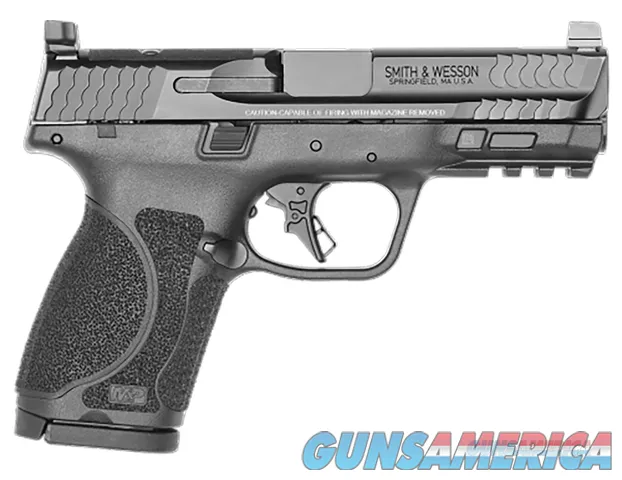 Smith & Wesson 13563 M&P M2.0 Compact 9mm 4" 15+1, Interchangeable Backstrap Grip, Includes 2 Mags, No Thumb Safety