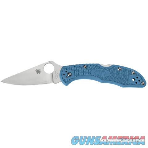 Spyderco, Delica 4, Folding Knife, Flat-Ground, Lightweight, Blue
