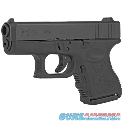 Glock UI2750201 G27 Subcompact 40 S&W Double 3.42" 9+1 Black Polymer Grip/Frame Black Slide