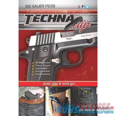Techna Clip Gun Belt Clip – Sig Sauer P238, Right Side