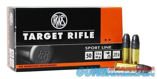 RWS Target Rifle .22 Long Rifle 40 Grain Lead Round Nose