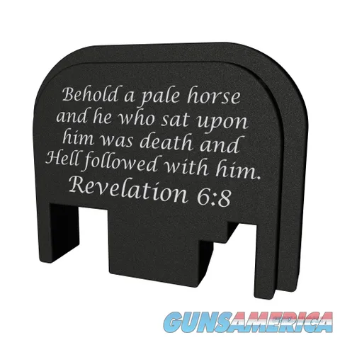 Bastion Slide Back Plate, Revelation 6:8 - fits Glock 17-41 Gen 1-4