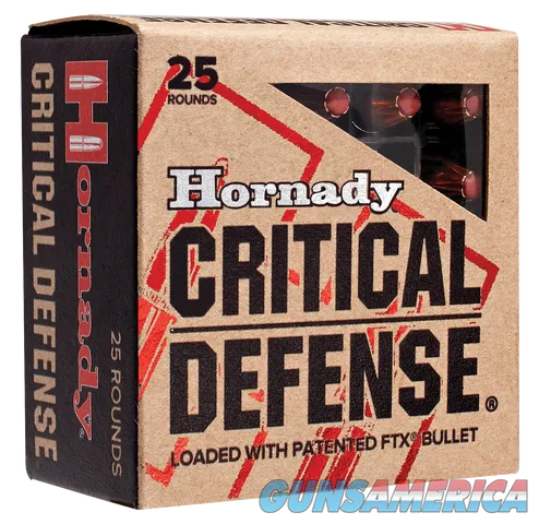 Hornady Hornady, Critical Defense, 380ACP, 90 Grain, Hollow Point, 25 Round Box