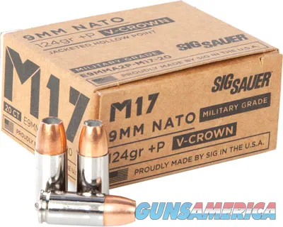 Sig Sauer Sig Sauer V-Crown 124gr +P M17 JHP E9MMA2P-M17- 20