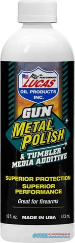 Lucas Oil LUCAS OIL 16OZ GUN METAL POLSH TUMBLER MEDIA ADDITIVE LIQUID