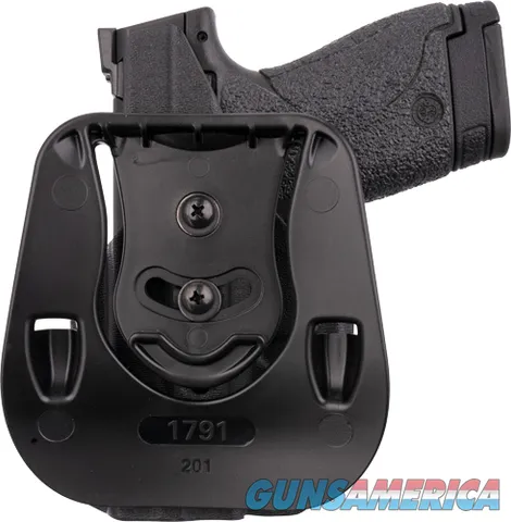 1791 GUNLEATHER 1791 KYDEX OWB PADDLE HOL MULT -FIT RH S&W SHLD 9/40 BLACK