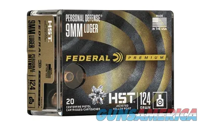 Federal FED PRM PD 9MM HST 124GR JHP 20/200