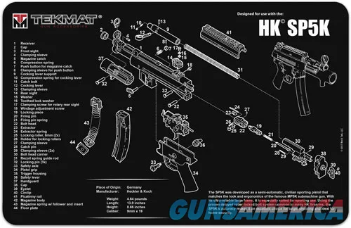 TekMat TEKMAT PISTOL MAT H&K SP5K