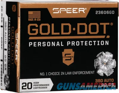 Speer Ammo SPR GOLD DOT 380 90GR GDHP