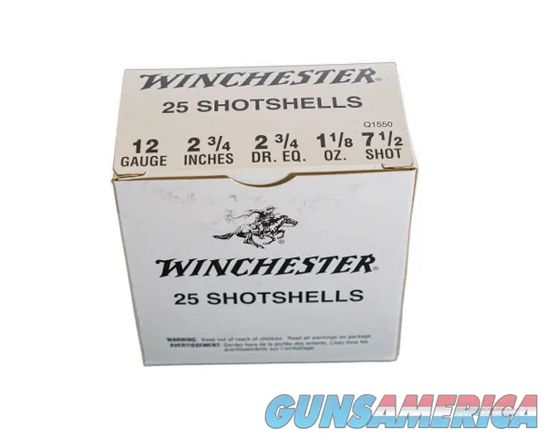 Winchester USA Shot Shells 12ga (2 3/4" Shell / 1 1/8 Oz / 7 1/2 Shot) - 25 Pack