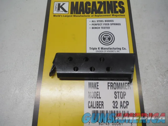 FROMMER STOP 32 ACP 7RD MAGAZINE 1912 Model Frommer 32 Magazine