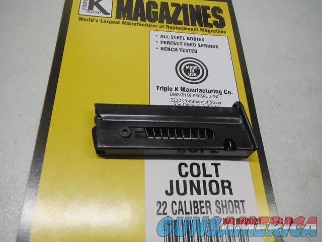COLT JUNIOR 22 SHORT Magazine 6RD also Astra Cub - Colt 22 Short Magazine