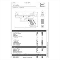 Glock 43 G43 9mm Single Stack Pistol PI4350201 764503002533