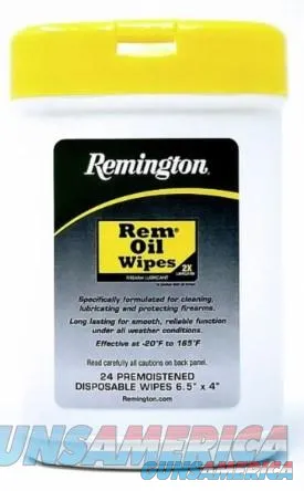 Remington Rem Oil 24ct Pop-Up Disposable Wipes (6.5x4)