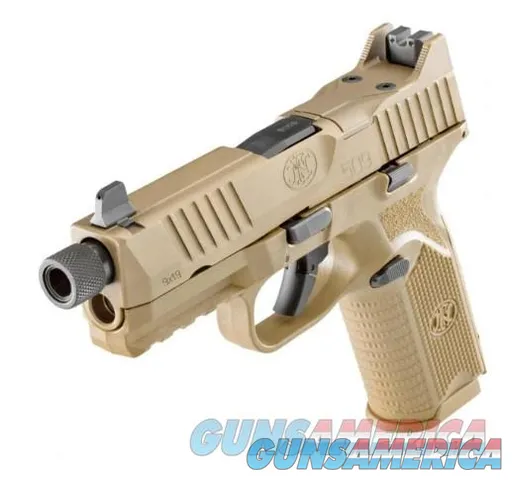 FN 509 Tactical FDE 9mm Pistol 4.5" Threaded Barrel Night Sights 17+1