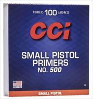 CCI #500 Small Pistol Primers - Box of 100