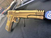GORGEOUS Custom Colt 38 super 24k GOLD PLATED compensated Img-3