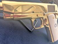 GORGEOUS 24k GOLD plated Colt Officer .45 acp series 80 MKIV Img-4