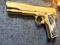 24k Gold Plated Colt 1911 Series 70 .45 acp Consecutive set Father Son Img-2