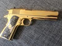 24k Gold Plated Colt 1911 Series 70 .45 acp Consecutive set Father Son Img-3