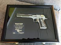 GORGEOUS Engraved Desert Eagle 50 caliber 24k gold bright stainless 50AE compensator ONE OF A KIND Img-2
