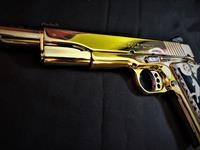 CUSTOM Colt 1911 38 Super 24k GOLD PLATED STUNNING sterling grips compensated Gringo Guns