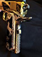 CUSTOM Colt 1911 38 Super 24k GOLD PLATED STUNNING sterling grips compensated Gringo Guns