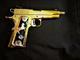 CUSTOM Colt 1911 38 Super 24k GOLD PLATED STUNNING sterling grips compensated Gringo Guns