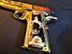 CUSTOM Colt 1911 38 Super 24k GOLD PLATED STUNNING sterling grips compensated Gringo Guns