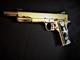 CUSTOM Colt 1911 38 Super 24k GOLD PLATED STUNNING sterling grips compensated Gringo Guns