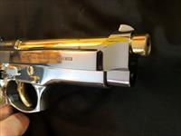 GORGEOUS Beretta 92 Custom 24k gold and bright stainless Versace grips Img-9